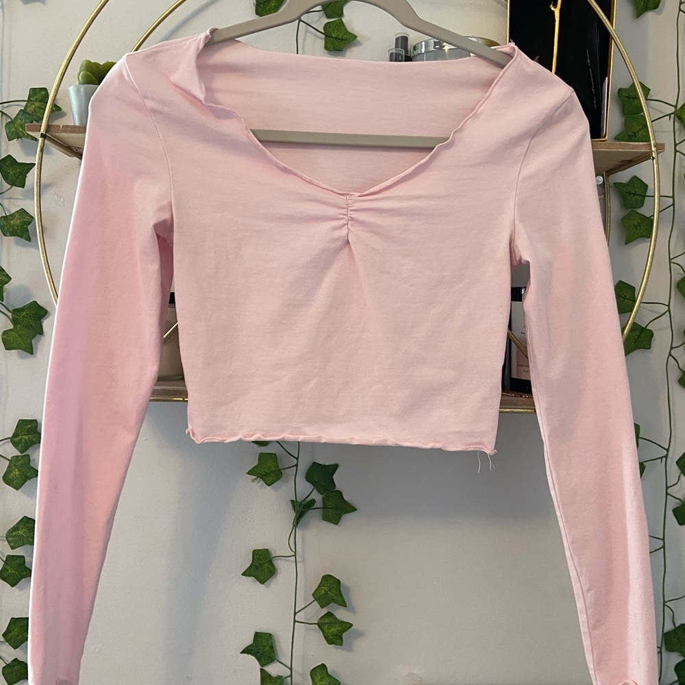 Shein long sleeve crop top